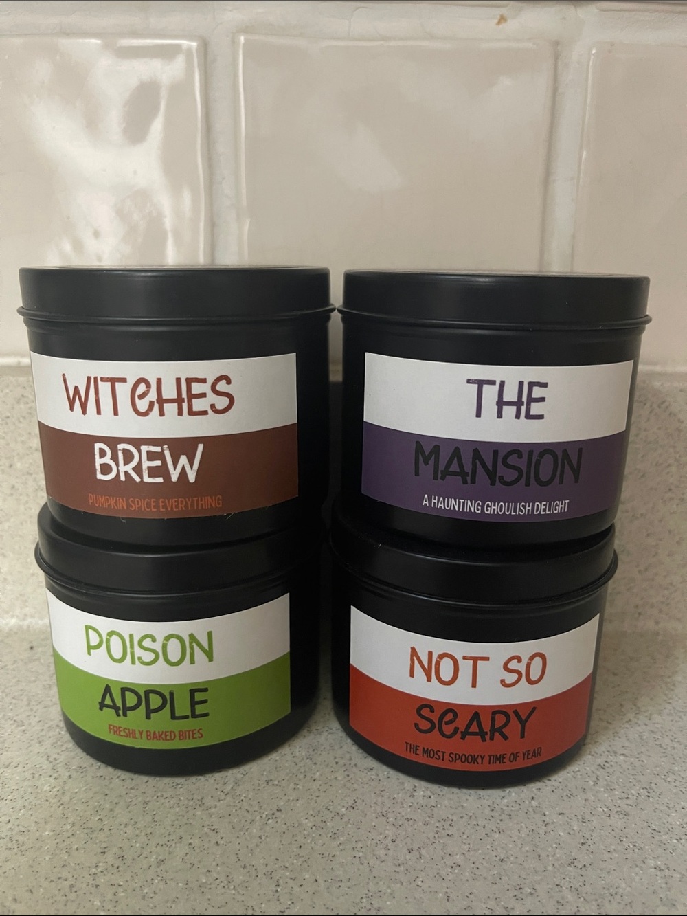 🎃 The Daily Grind Halloween Candle Collection – Set of 4 🎃